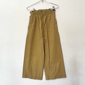 Madewell Poplin Smocked Huston Pull-On Crop Pants